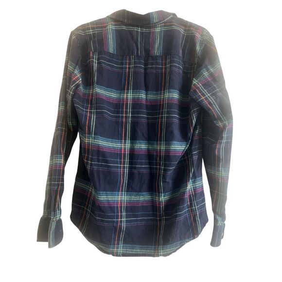 ✨Madewell Men’s Crinkle Cotton Perfect Long-Sleeve Juniper Berry Sz Small Shirt✨ - Picture 8 of 11